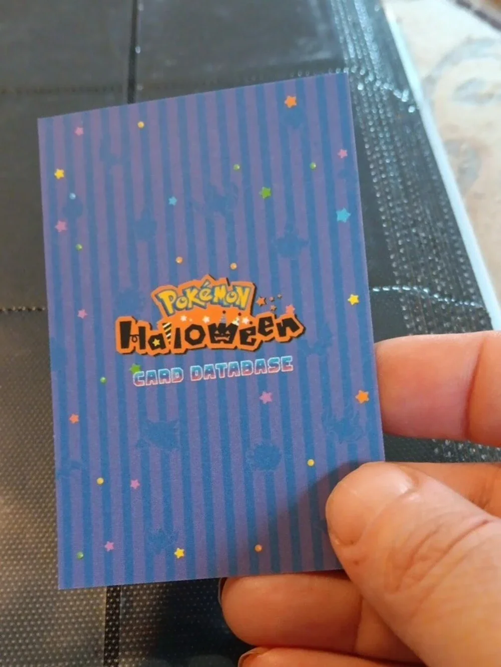 Pokemon Vaporeon Halloween Card - Blue, Orange, White, Black